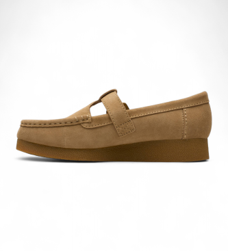 Clarks Zapatos de piel Wallabee marrn