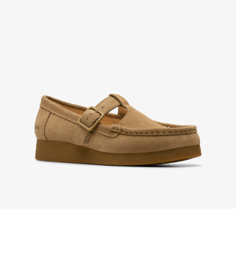 Clarks Zapatos de piel Wallabee marrn