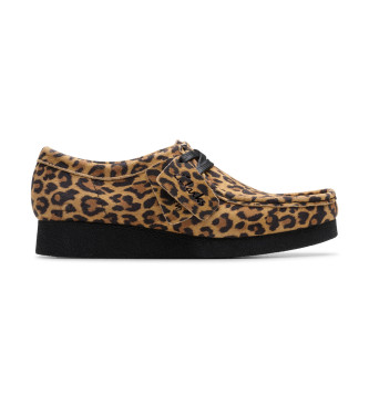 Clarks WallabeeEVOS leren schoenen met dierenprint