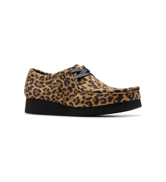Clarks WallabeeEVOS leren schoenen met dierenprint