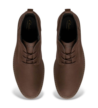 Clarks Botas de couro Aldwin Mid castanhas
