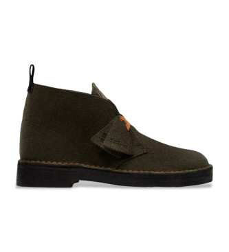 Clarks Bottines en cuir vert Desert Loden