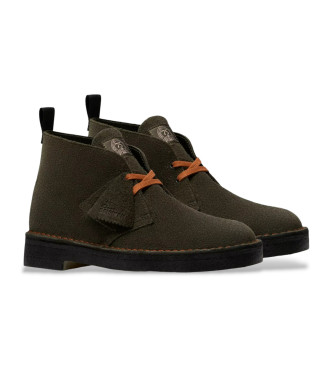 Clarks Bottines en cuir vert Desert Loden