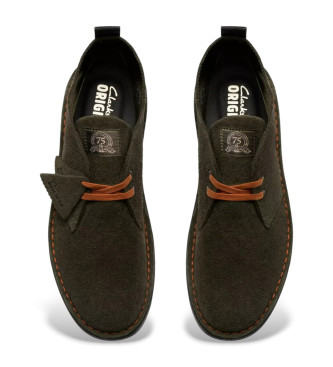 Clarks Bottines en cuir vert Desert Loden
