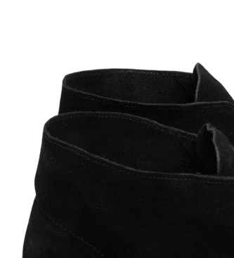 Clarks Botins de couro do deserto preto