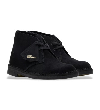 Clarks Desert Lederstiefeletten schwarz