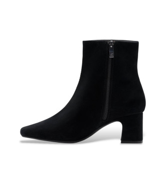 Clarks Fernie Zip Leather Ankle Boots noir
