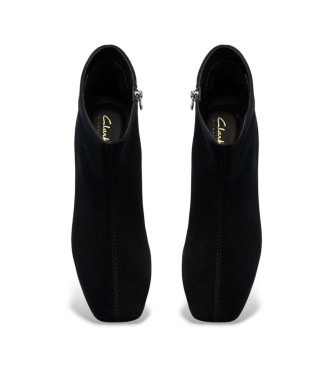 Clarks Fernie Zip Leather Ankle Boots noir