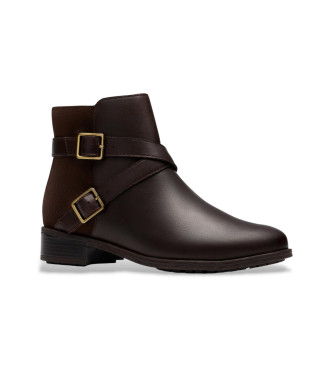 Clarks Havisham Bay Leren Enkellaarsjes bruin