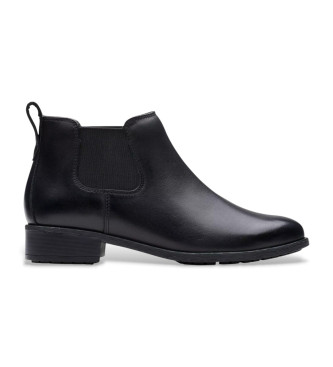 Clarks Havisham leather ankle boots black
