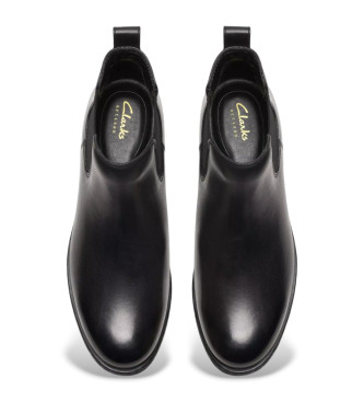 Clarks Havisham leather ankle boots black