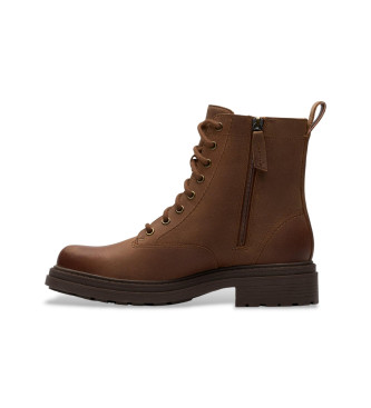 Clarks Orinoco3 Style Usnjeni gležnjarji rjave barve