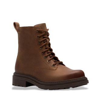Clarks Orinoco3 Style Usnjeni gležnjarji rjave barve
