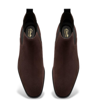 Clarks Bottines en cuir Paulton Easy, marron