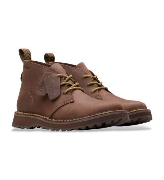 Clarks Bottines en cuir marron Solsbury DB