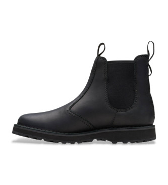 Clarks Solsbury Easy usnjeni gležnjarji črne barve