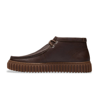 Clarks Bottines en cuir marron Torhill Hi