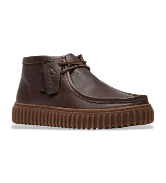 Clarks Bottines en cuir marron Torhill Hi