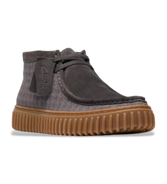 Clarks Bottes en cuir Torhill Hi gris 