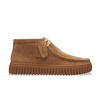 Clarks Sapatos de couro Torhill Hi castanhos