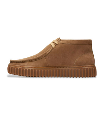 Clarks Torhill Hi brown leather ankle boots