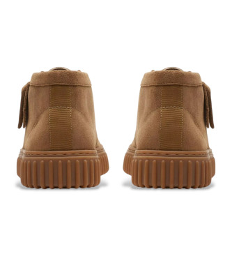 Clarks Torhill Hi brown leather ankle boots