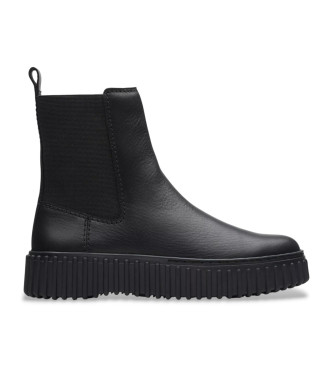 Clarks Bottes en cuir Torhill Maple noir