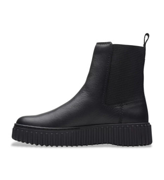 Clarks Bottes en cuir Torhill Maple noir