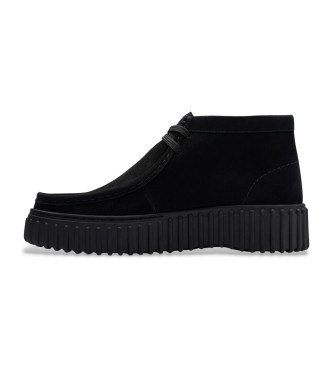 Clarks Torhill Moss leather ankle boots black