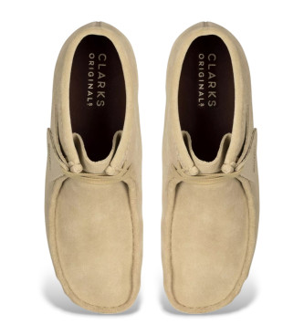 Clarks Bottines en cuir beige Wallabee