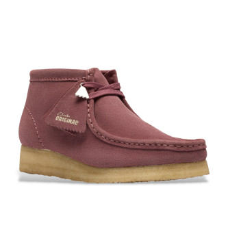 Clarks Wallabee Boot Usnjeni gležnjarji roza