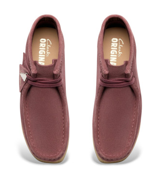 Clarks Wallabee Boot Usnjeni gležnjarji roza