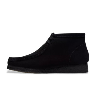 Clarks Wallabee leather ankle boots black