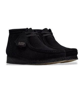 Clarks Wallabee leather ankle boots black