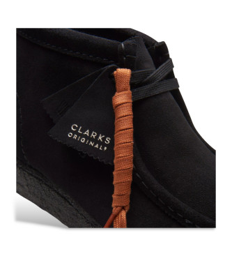 Clarks Wallabee leather ankle boots black