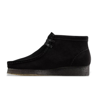 Clarks Wallabee leather ankle boots black