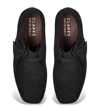 Clarks Wallabee leather ankle boots black