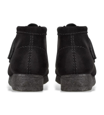 Clarks Wallabee leather ankle boots black
