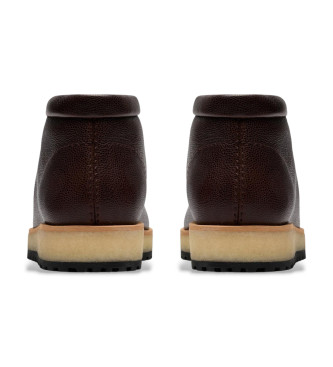 Clarks Bottines en cuir Wallabee Scout, marron