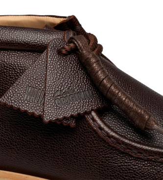 Clarks Bottines en cuir Wallabee Scout, marron