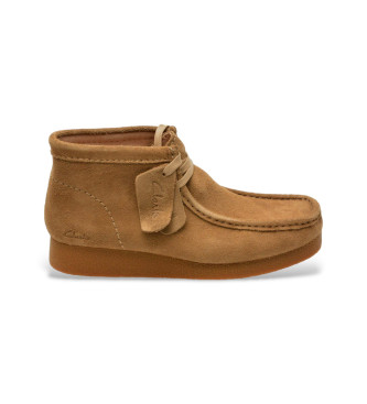 Clarks Bottines en cuir marron Wallabeeevobt