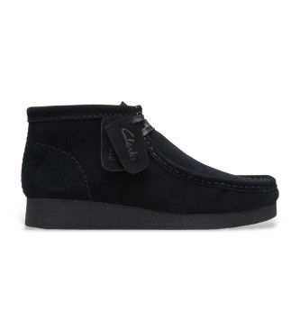 Clarks Stivaletti in pelle nera Wallabeeevobt