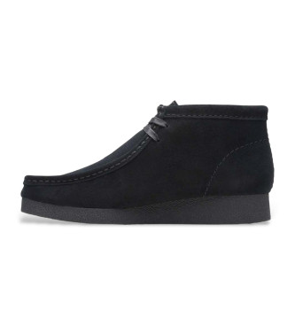 Clarks Stivaletti in pelle nera Wallabeeevobt