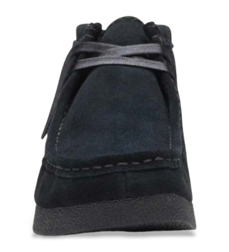 Clarks Stivaletti in pelle nera Wallabeeevobt