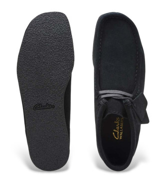 Clarks Stivaletti in pelle nera Wallabeeevobt