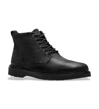 Clarks Bottes en cuir  fermeture clair Weltridge, noires