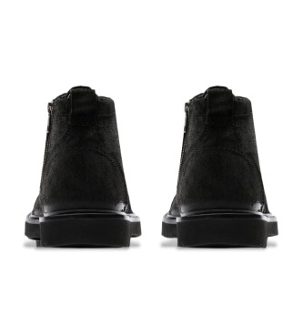Clarks Bottes en cuir  fermeture clair Weltridge, noires