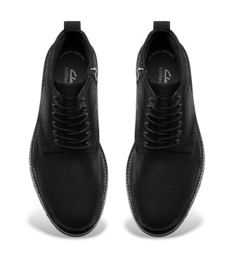 Clarks Bottes en cuir  fermeture clair Weltridge, noires