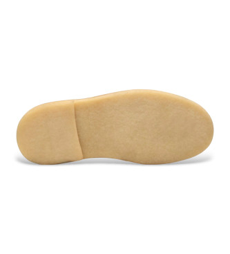 Clarks Brązowe skórzane buty do kostki Desert Boot