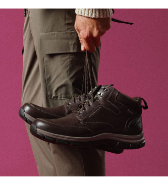 Clarks Botas de couro Spypath Hi GTX castanhas